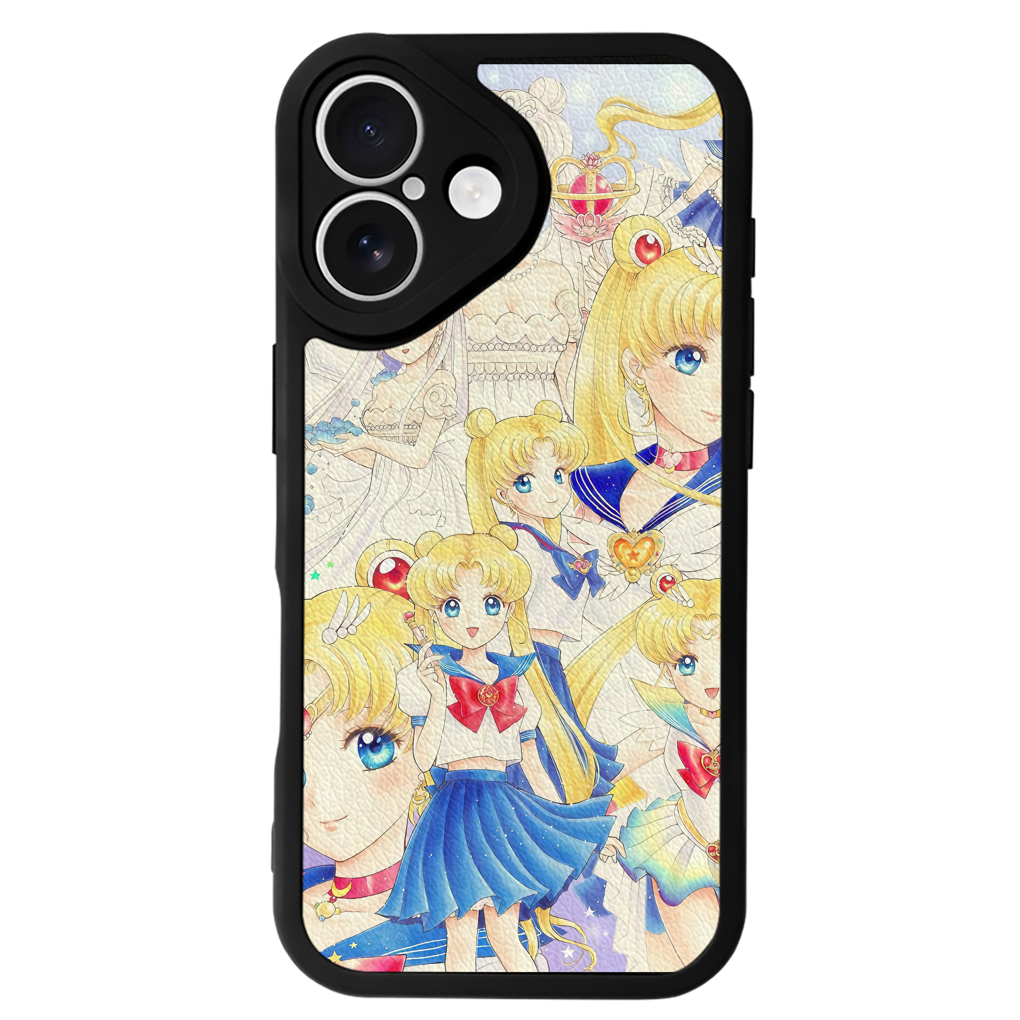 （画像用） 美少女戦士セーラームーン Sailor Moon 【iPhone 16シリーズ対応】シリコンスマホケース（レザー調） 材質：シリコン